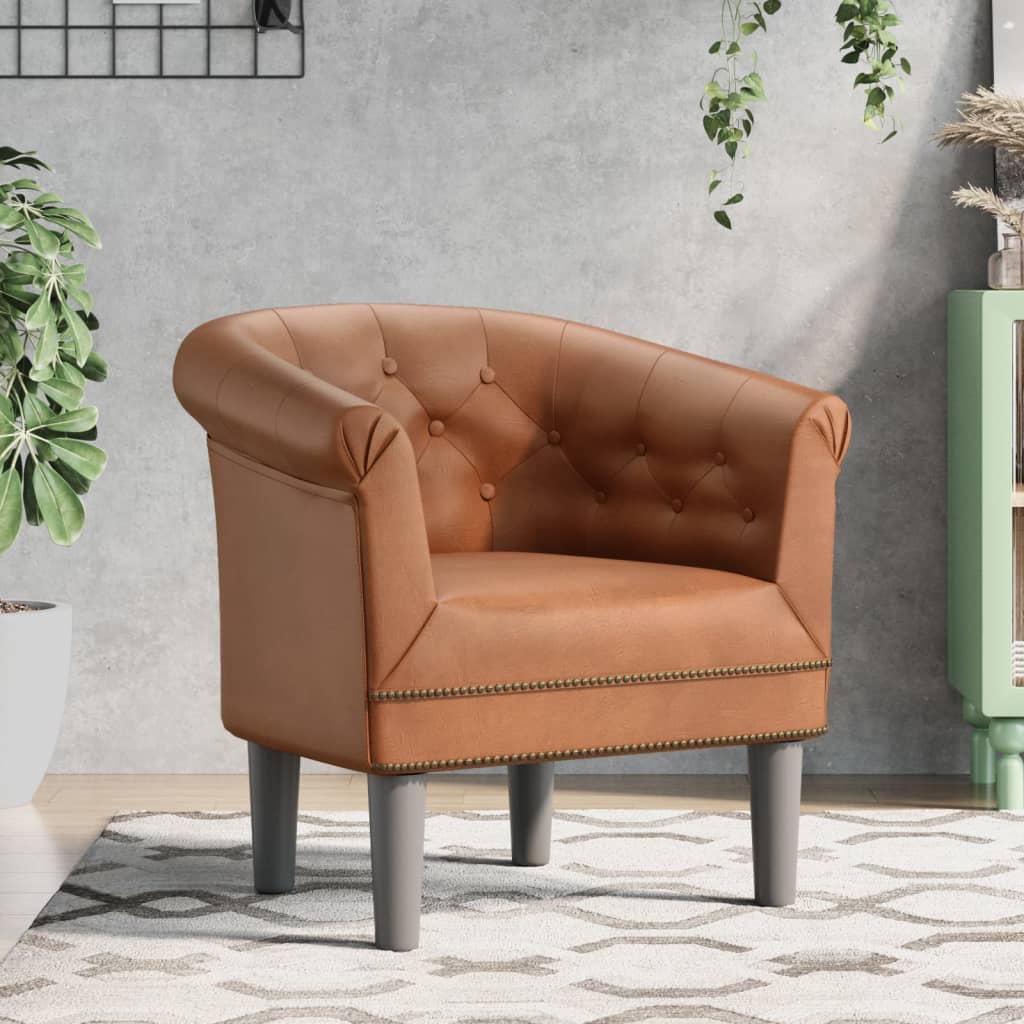 Clubsessel Gold Kunstleder