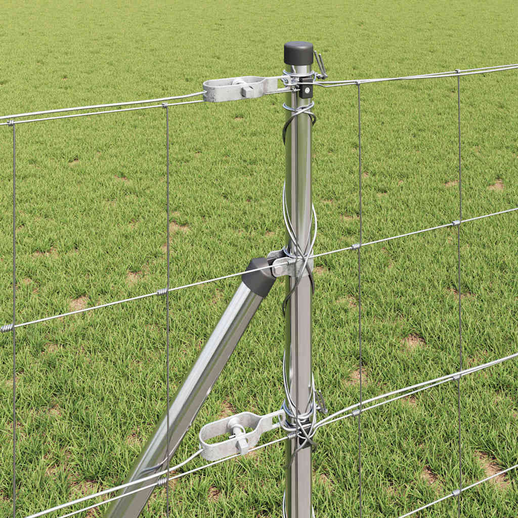 Ground Fix Geschweißter Drahtzaun 25 x 0,8 m Silber Netz