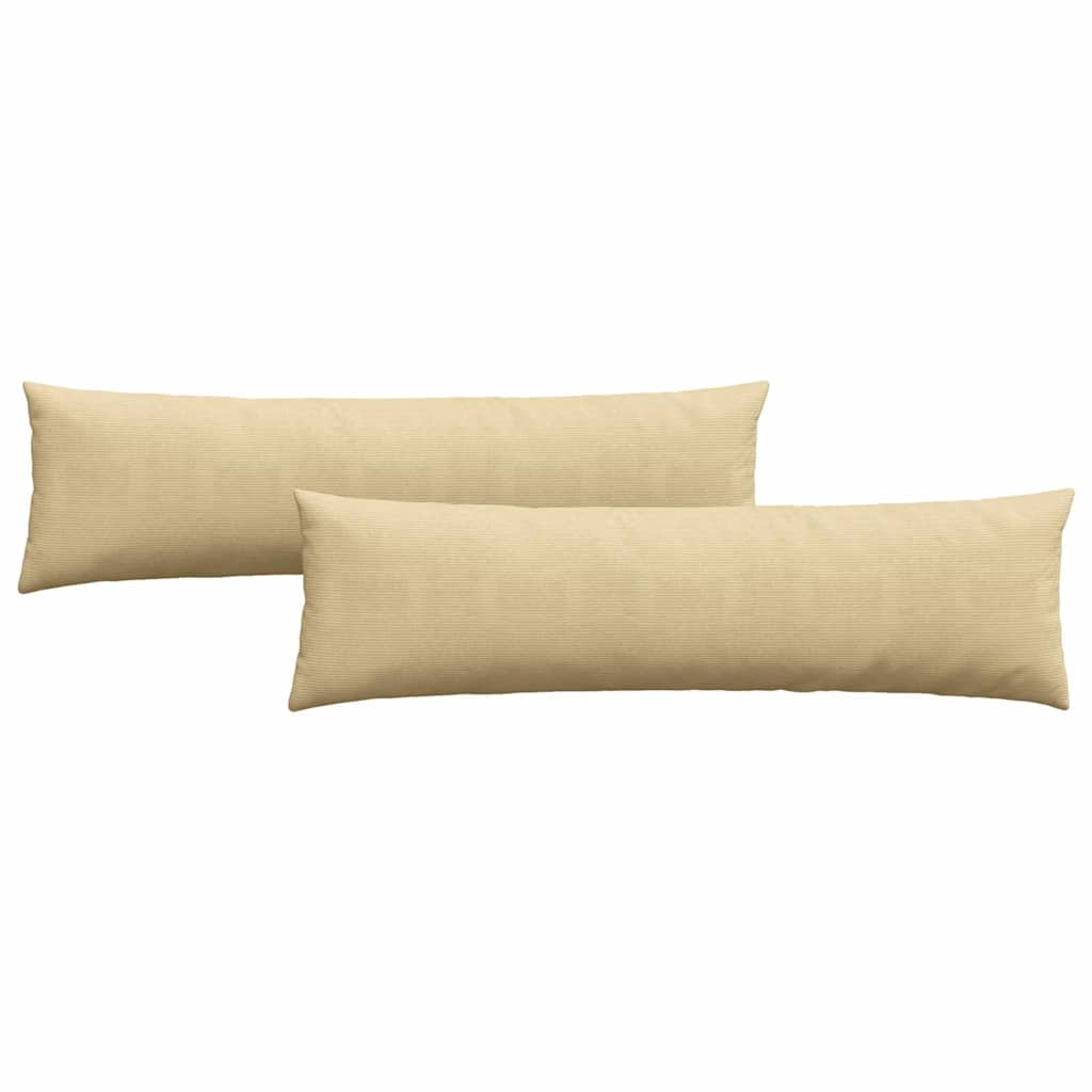 Sofakissen 2 Stück Hellgrau 50 x 30 cm Cordstoff