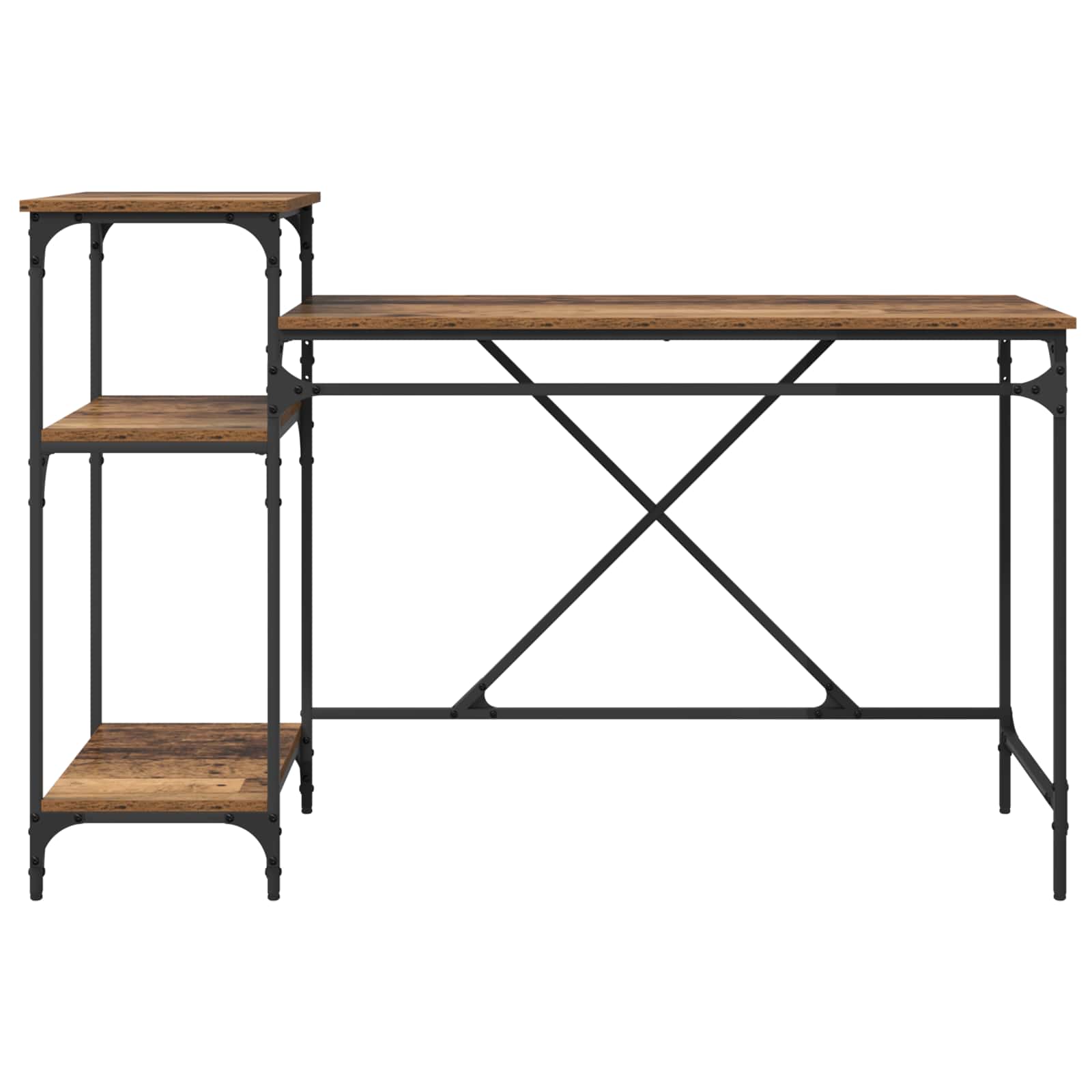 Schreibtisch mit Regal Sonoma-Eiche 135x50x90 cm Holzwerkstoff