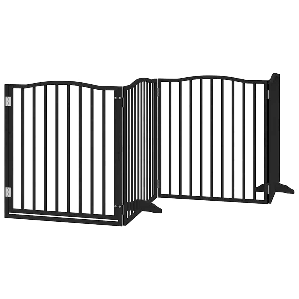 3-tlg. Hundetor Faltbar 150 cm Pappelholz