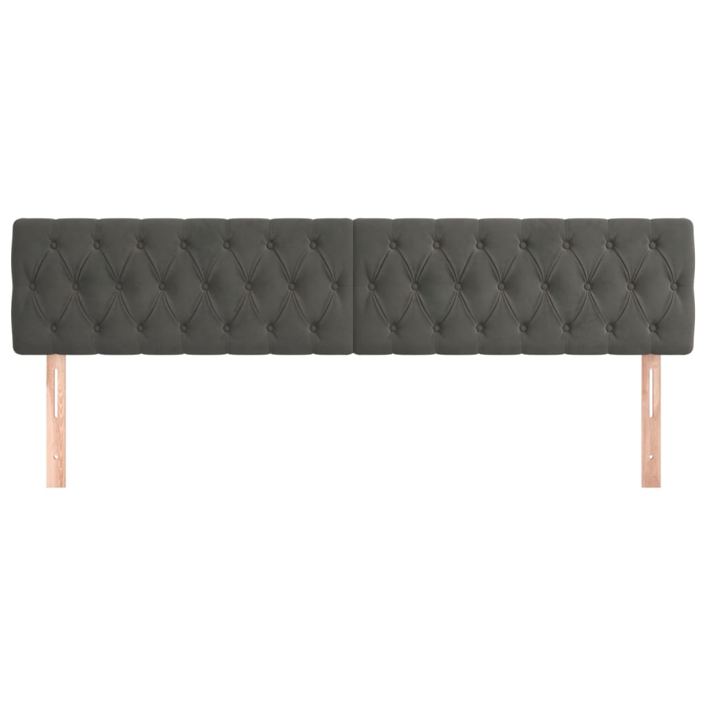 Kopfteil Hellgrau 80x7x118/128 cm Samt