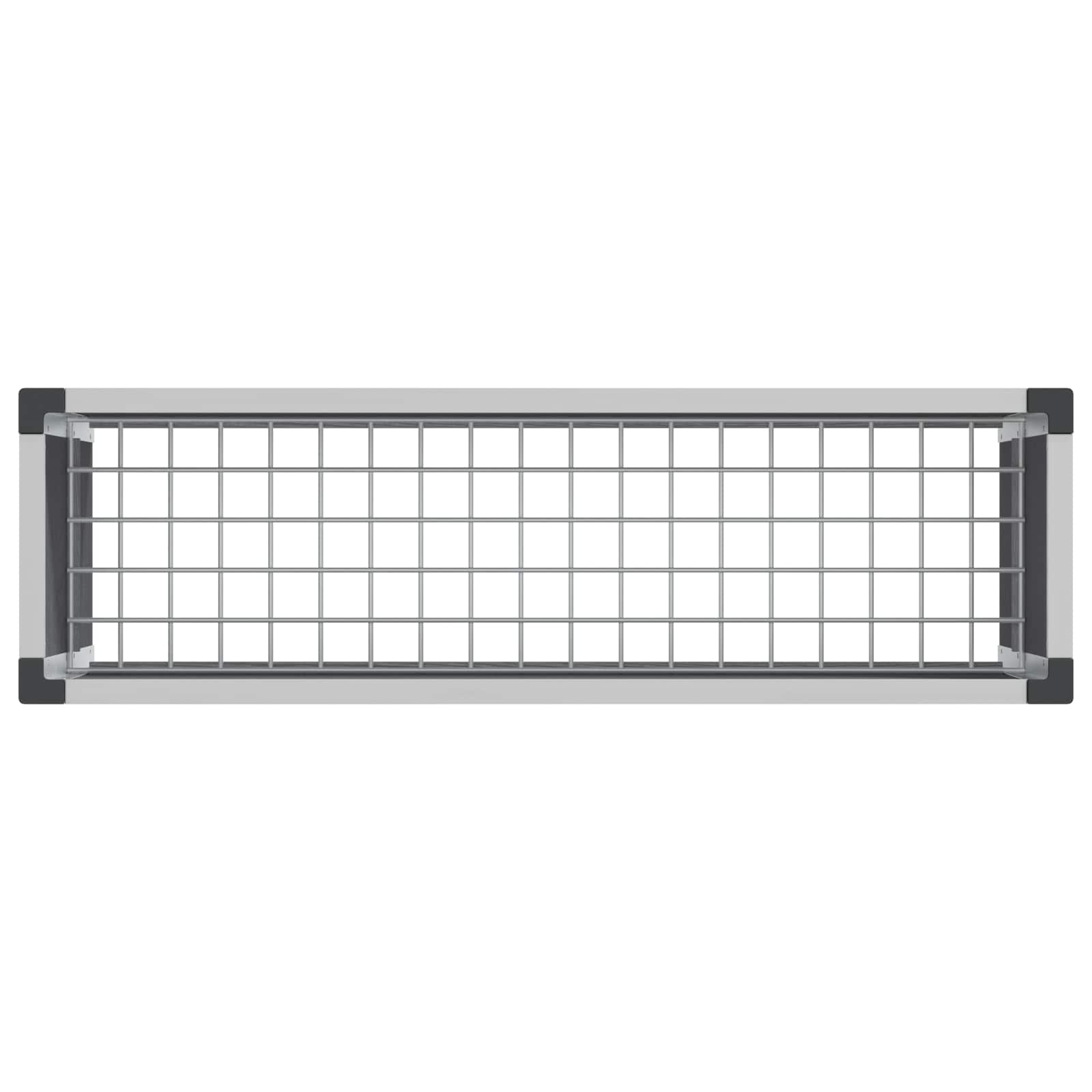 Hochbeet Grau 50 x 30 x 22 cm WPC und Aluminium