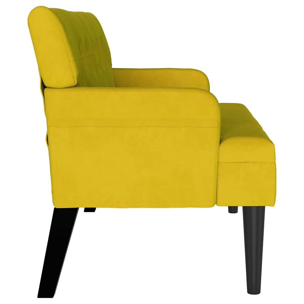 Chesterfield Bank Hellgrau 112 x 65,5 x 75 cm Samt
