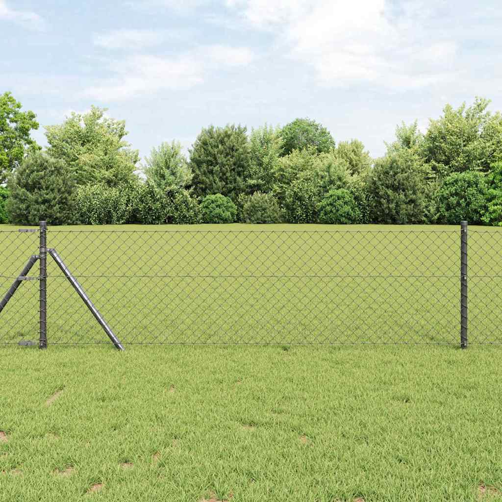 Outdoor Kettenglied-Zaun Erdfixierung 10 x 0,4 m Grün Netz