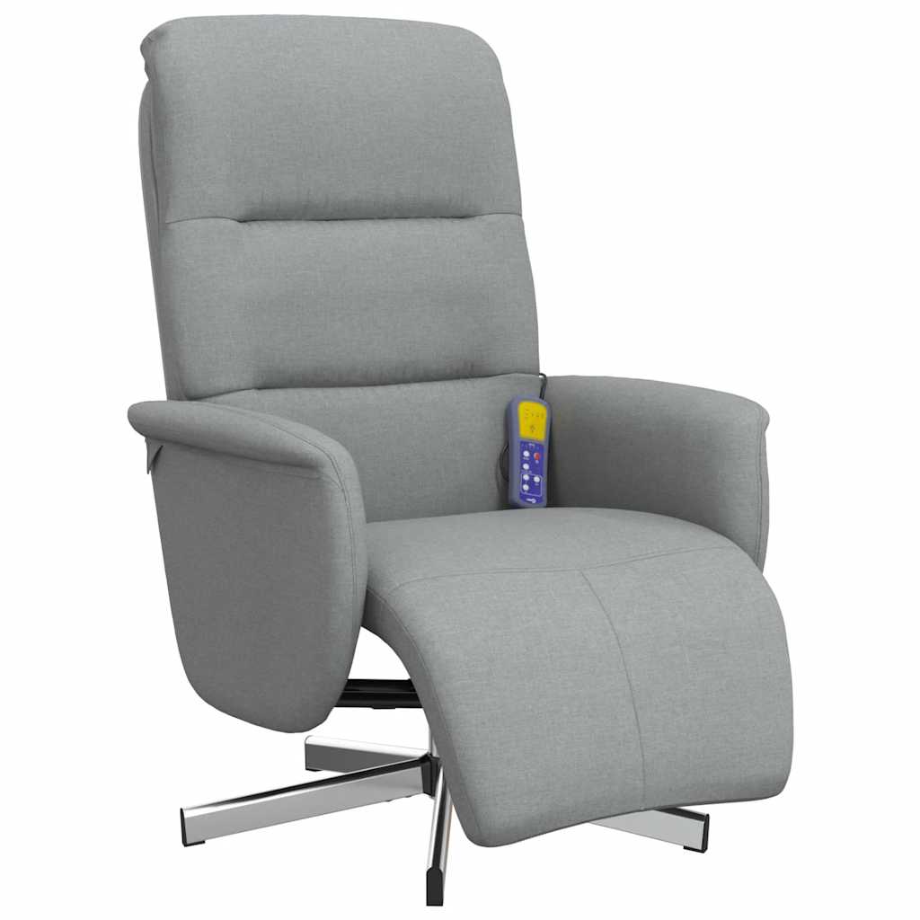Massagesessel mit Fußteil Braun Stoff