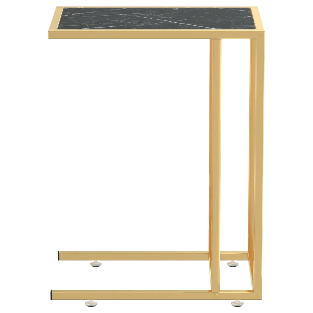 Computer-Beistelltisch Schwarz 50x35x65 cm Hartglas