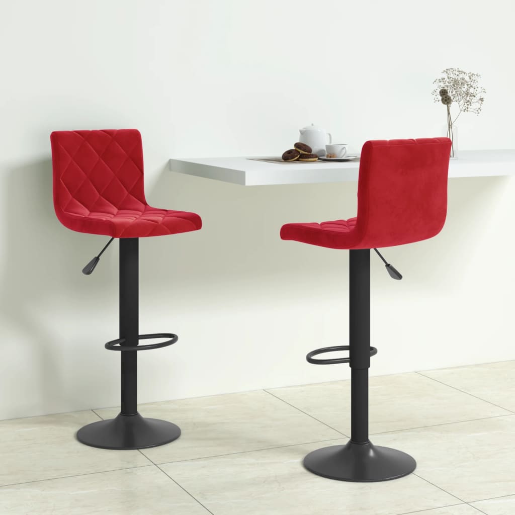 Barhocker 2 Stk. Creme Samt