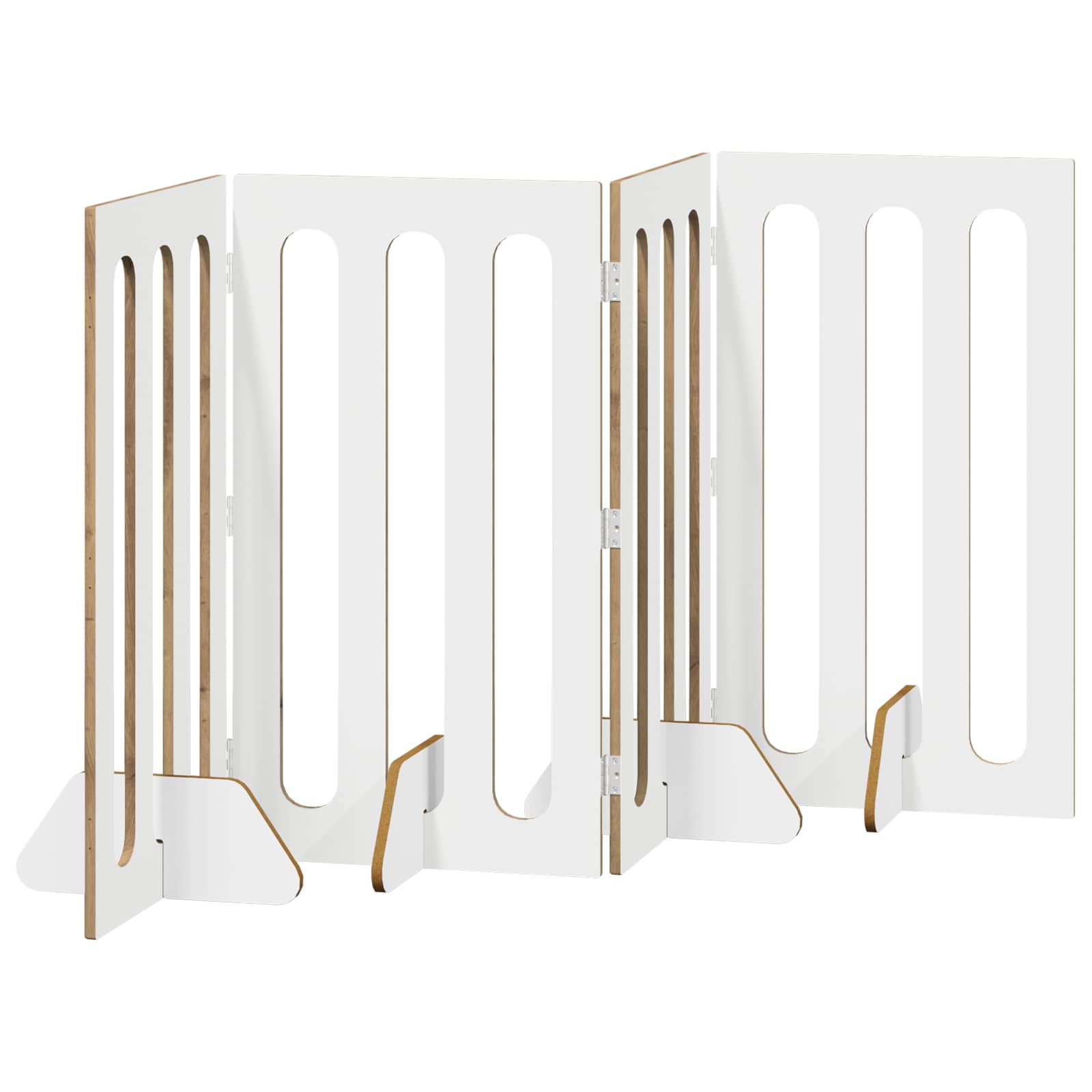 Faltbarer Haustierzaun 2 pcs Weiß 100,5 x 38 x 70 cm