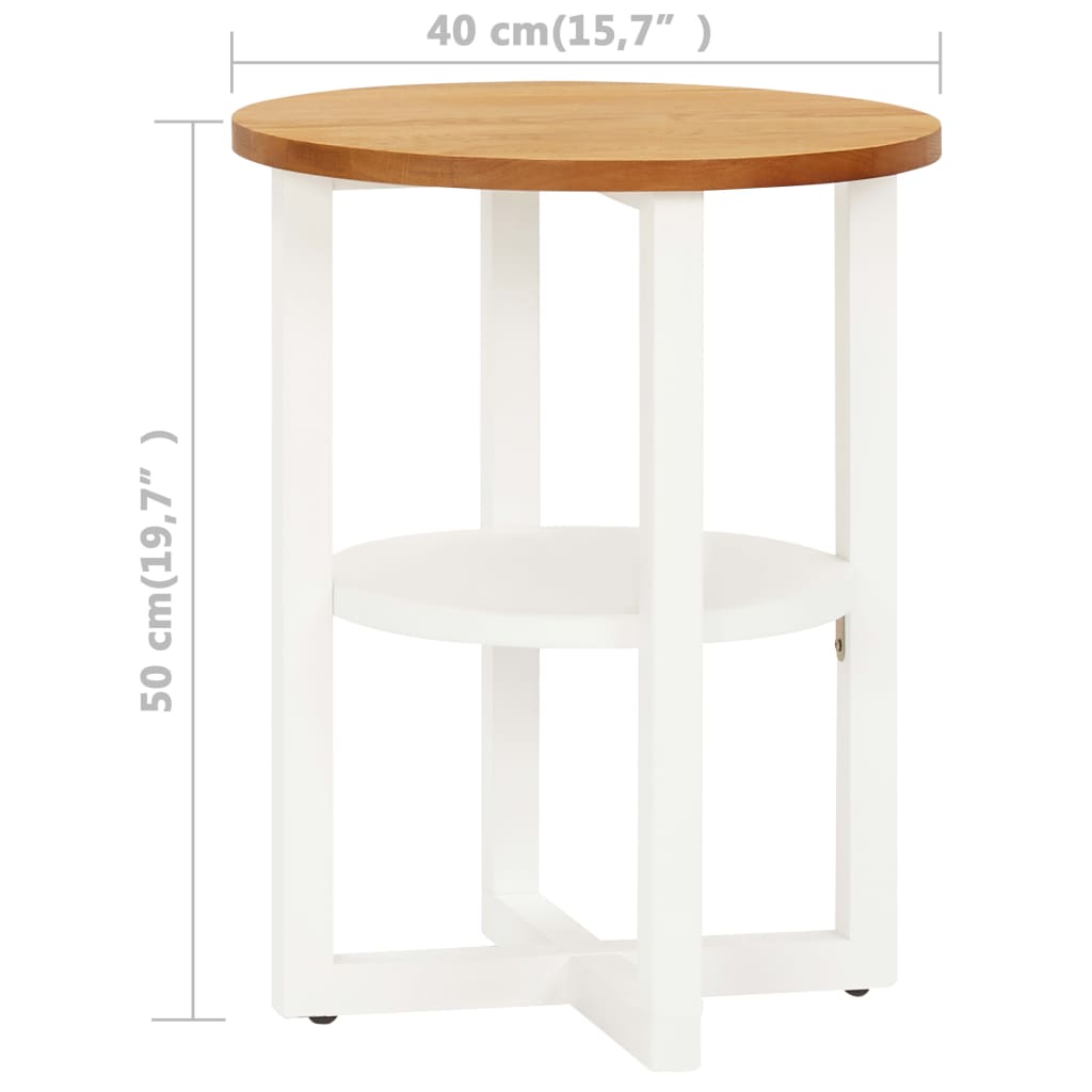 Beistelltisch 40×50 cm Massivholz Eiche