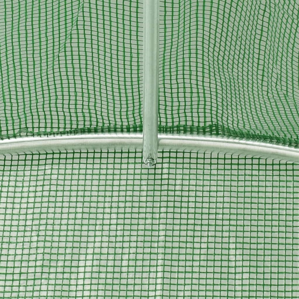 Gewächshaus mit Stahlrahmen Weiß 40 m² 8x5x2,3 m