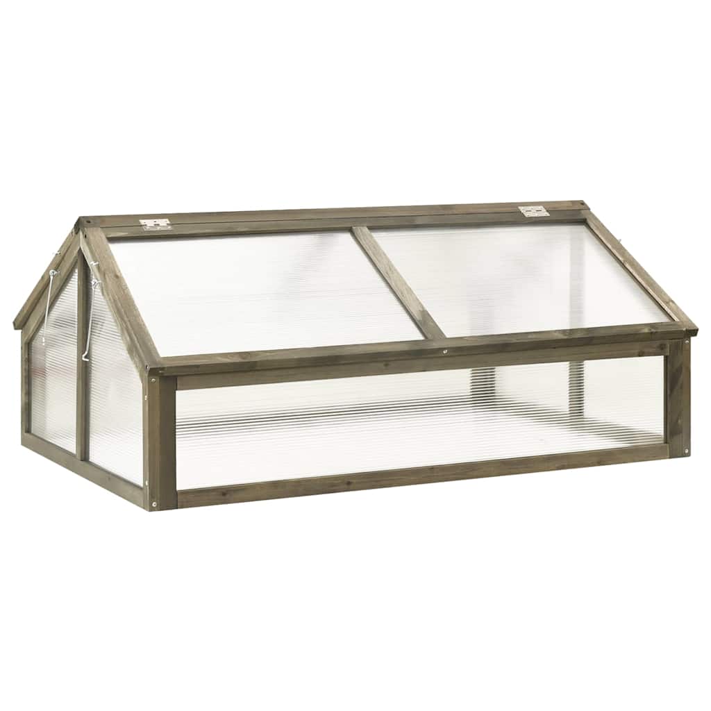 Gewächshaus Braun 114x80x50 cm Tannenholz