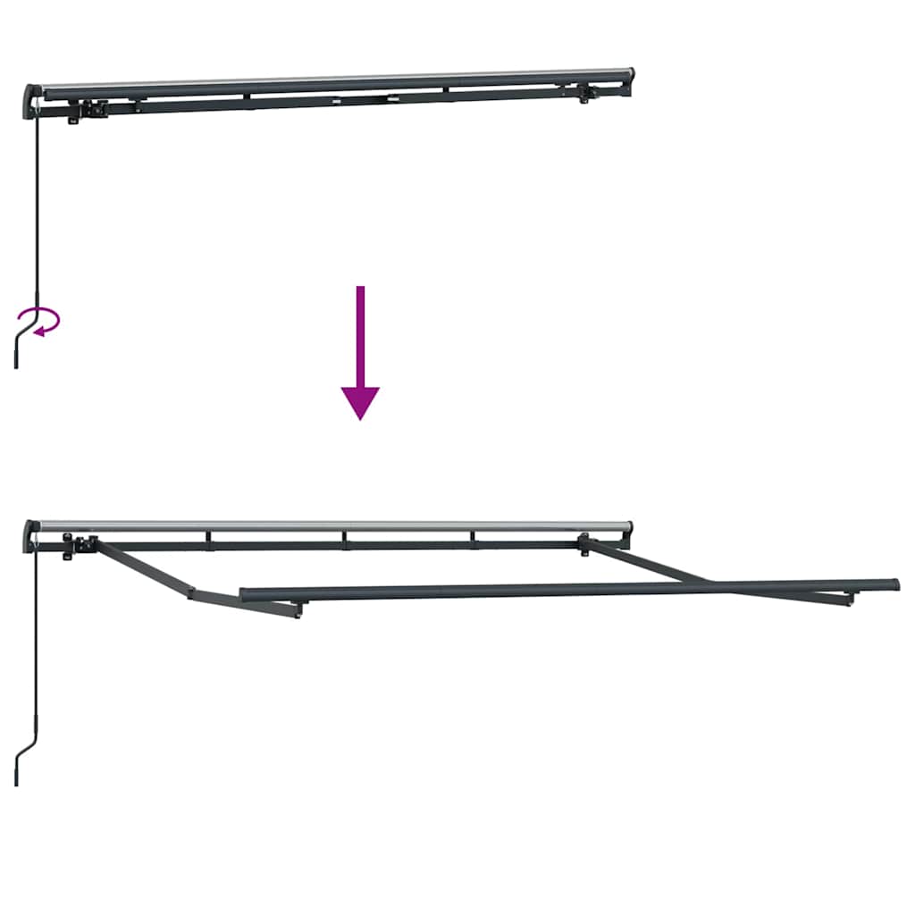Markisenrahmen Weiß 2,5 x 2 m Metall