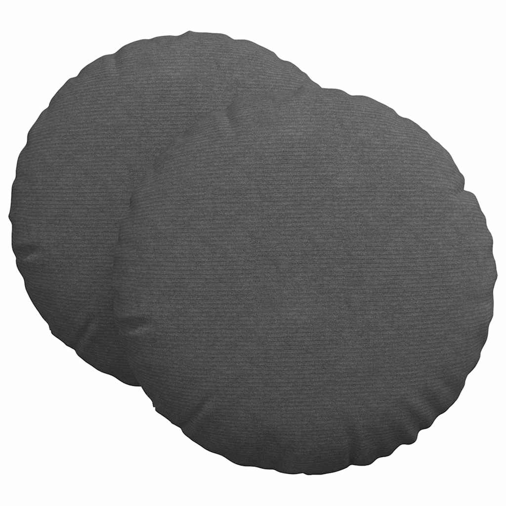 Sitzkissen 2 pcs Hellgrau Ø30 x 13 cm Cordstoff