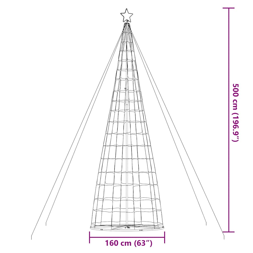 LED Weihnachtsbaum 200 LEDs Warmweiß 180 cm