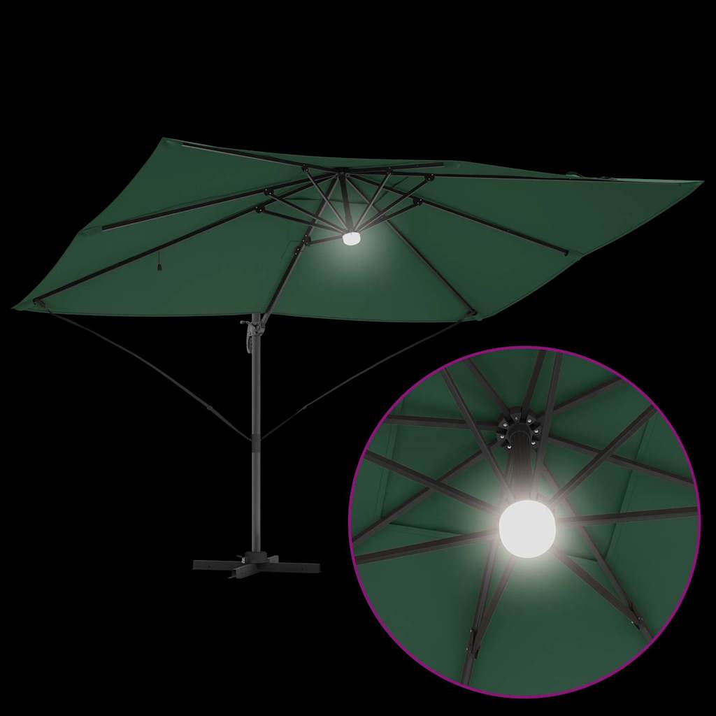 Sonnenschirm Sand 351 x 250 x 253 cm Polyester und Aluminium