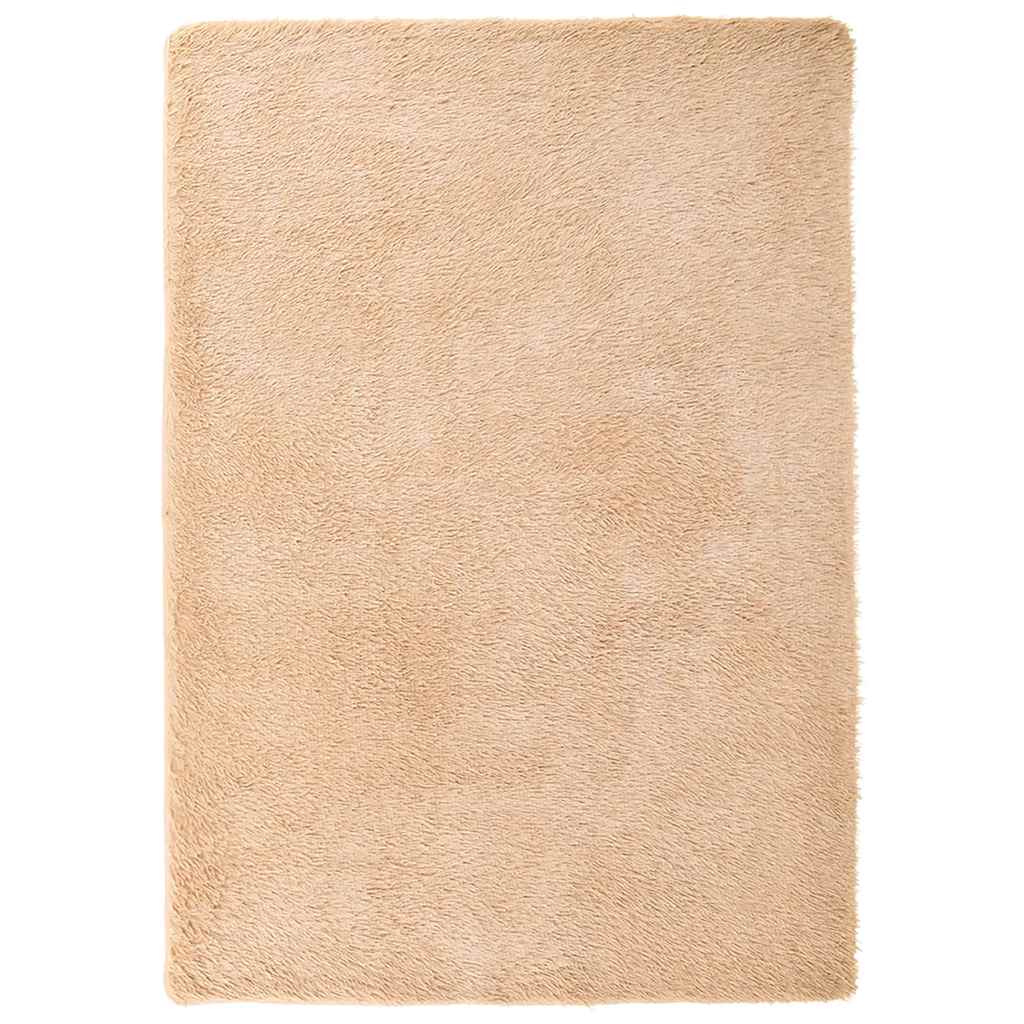 Teppich Shaggy Hochflor NAVARRA Beige 60x100 cm Polyester