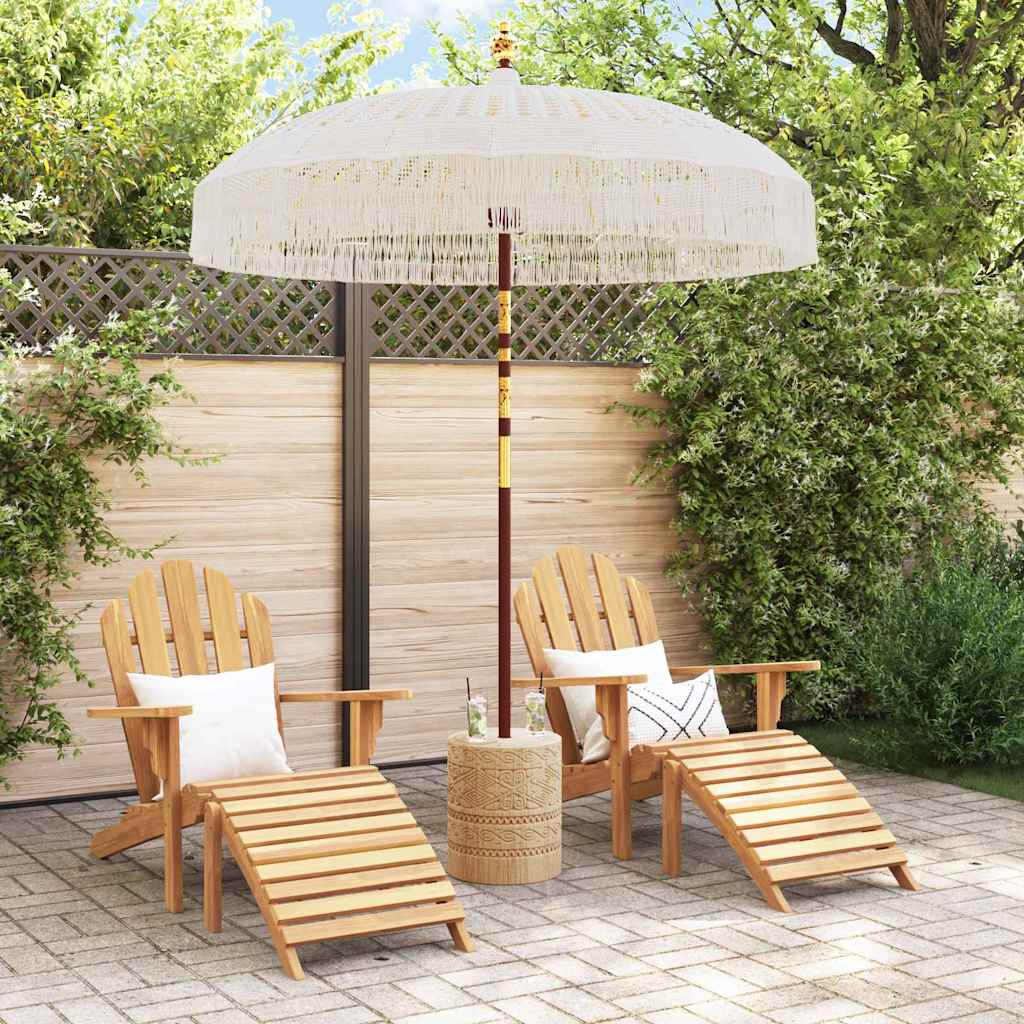 Macrame Sonnenschirm Creme 190 x 190 x 260 cm