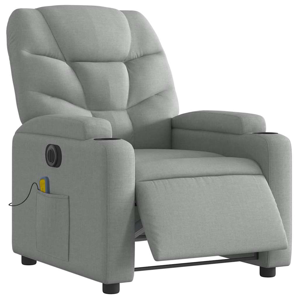 Relaxsessel Elektrisch Dunkelgrau Stoff
