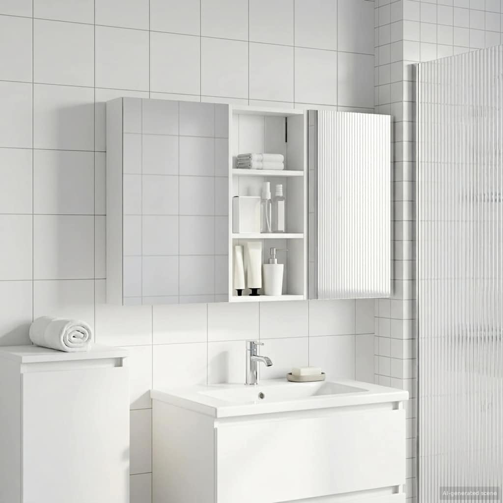 Badezimmerschrank-Set 3 pcs 80 x 10,5 x 50 cm Holzwerkstoff