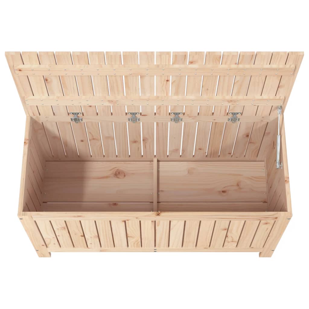 Gartentruhe Grau 76x42,5x54 cm Massivholz Kiefer