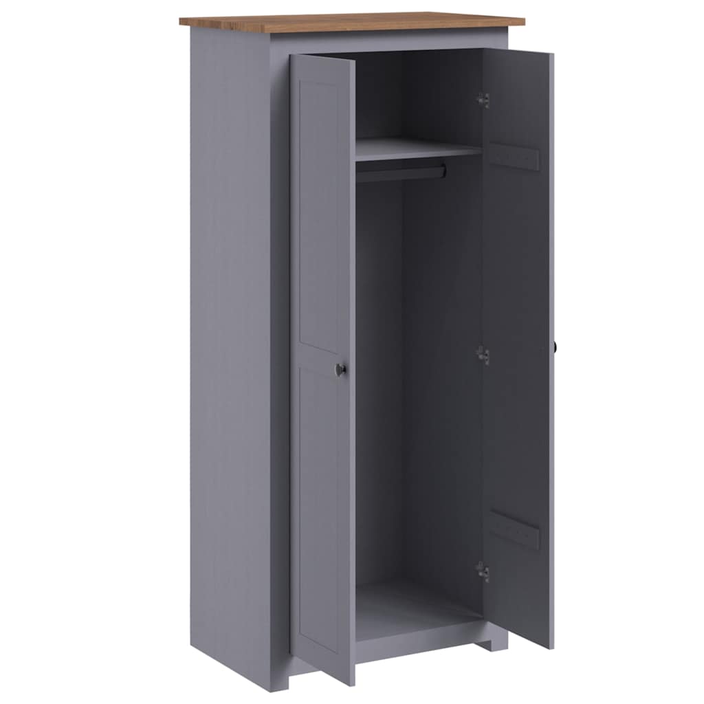Kleiderschrank 3-Türig 118×50×171,5 cm Kiefer Panama Serie