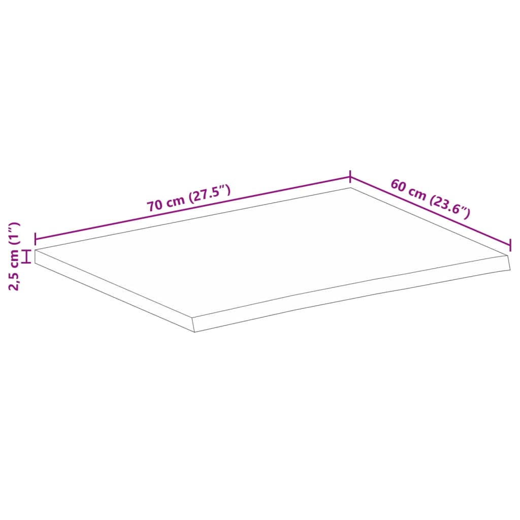 Wandregal 40x20x2,5 cm Rechteckig Massivholz Akazie Baumkante