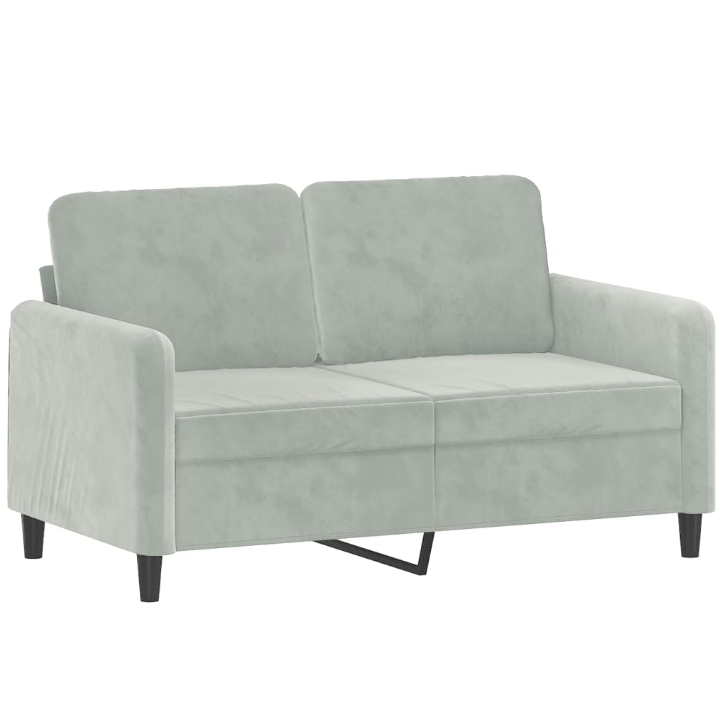 2-Sitzer-Sofa mit Zierkissen Dunkelgrün 120 cm Samt