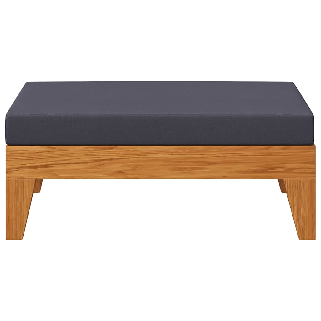 2-tlg. Garten-Lounge-Set mit Auflagen Massivholz Akazie