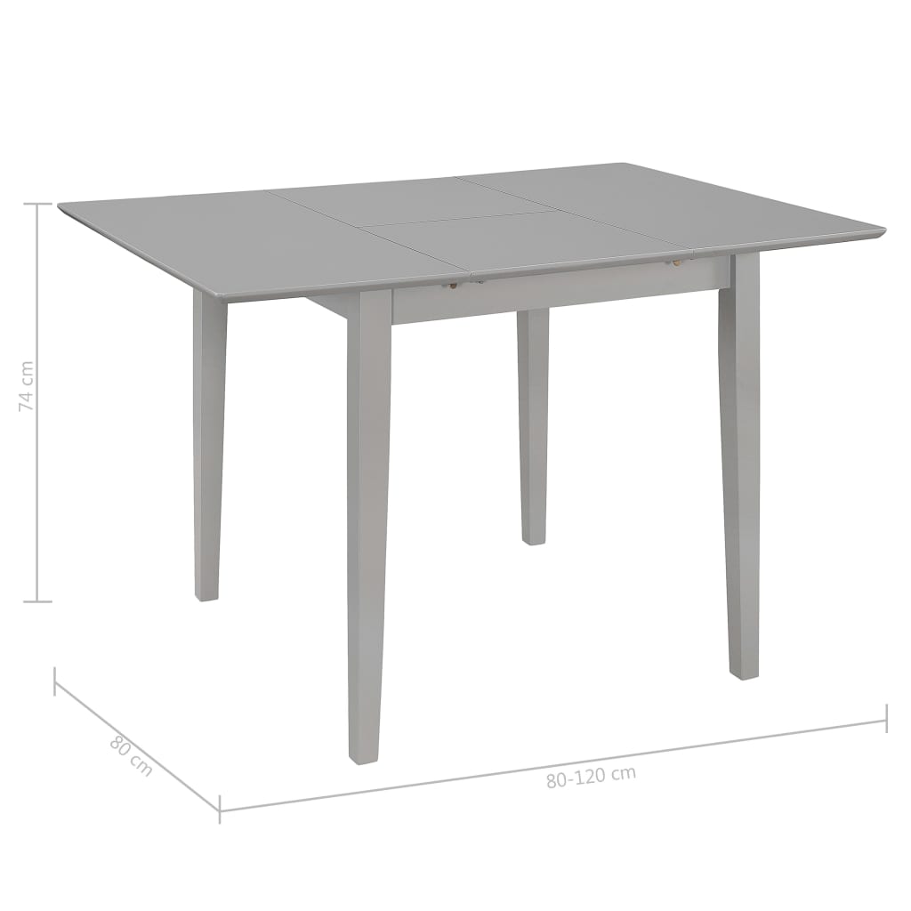 Esstisch Ausziehbar Weiß (80-120)x80x74 cm MDF