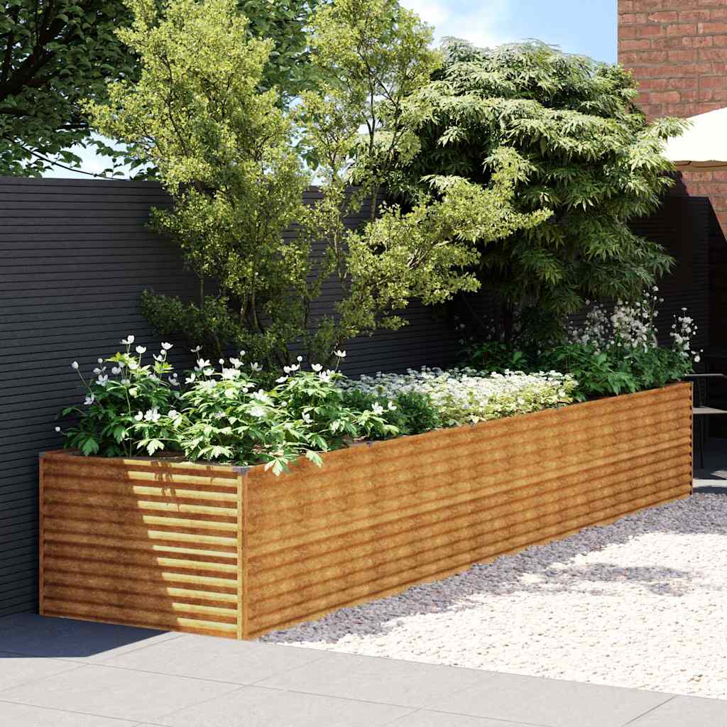 Garten-Hochbeet 100 x 50 x 36 cm Cortenstahl