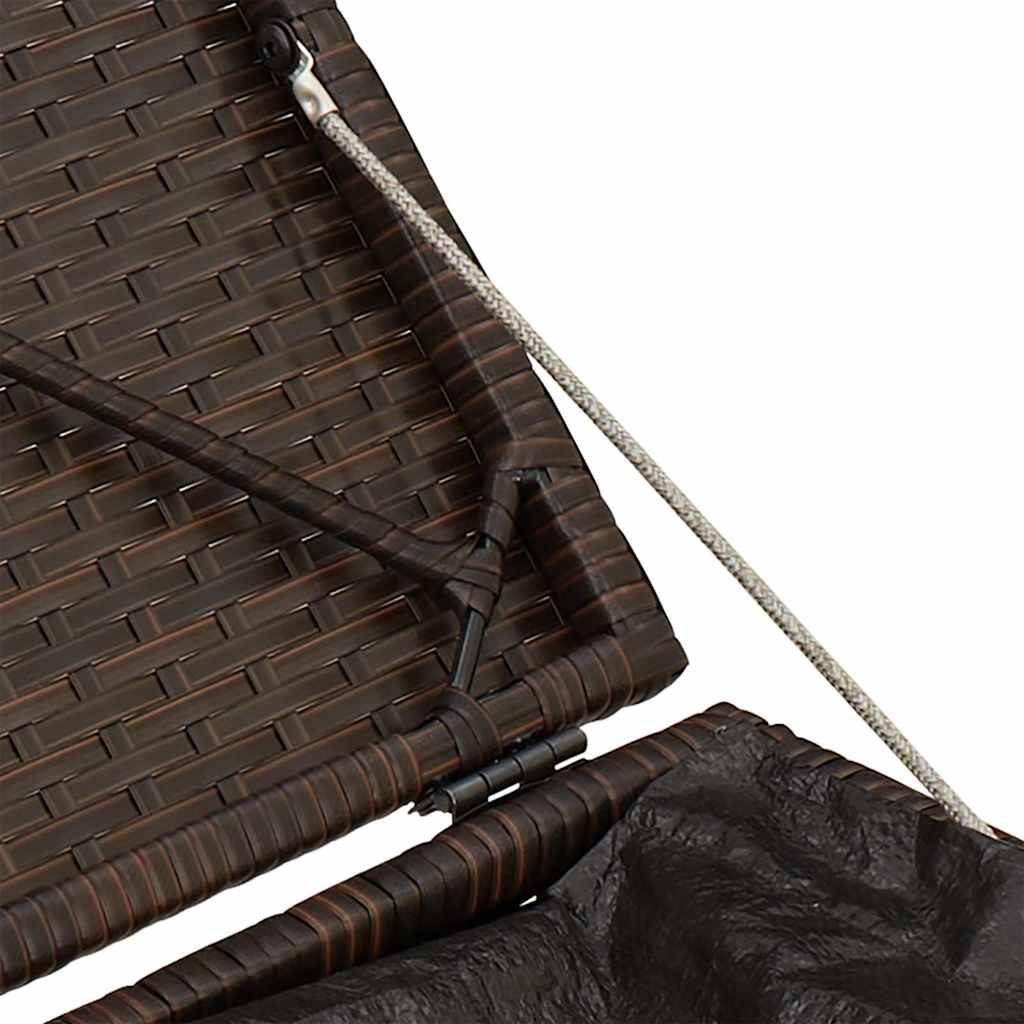 Gartenhocker mit Kissen 2 Stk. Schwarz 40x40x43 cm Poly Rattan