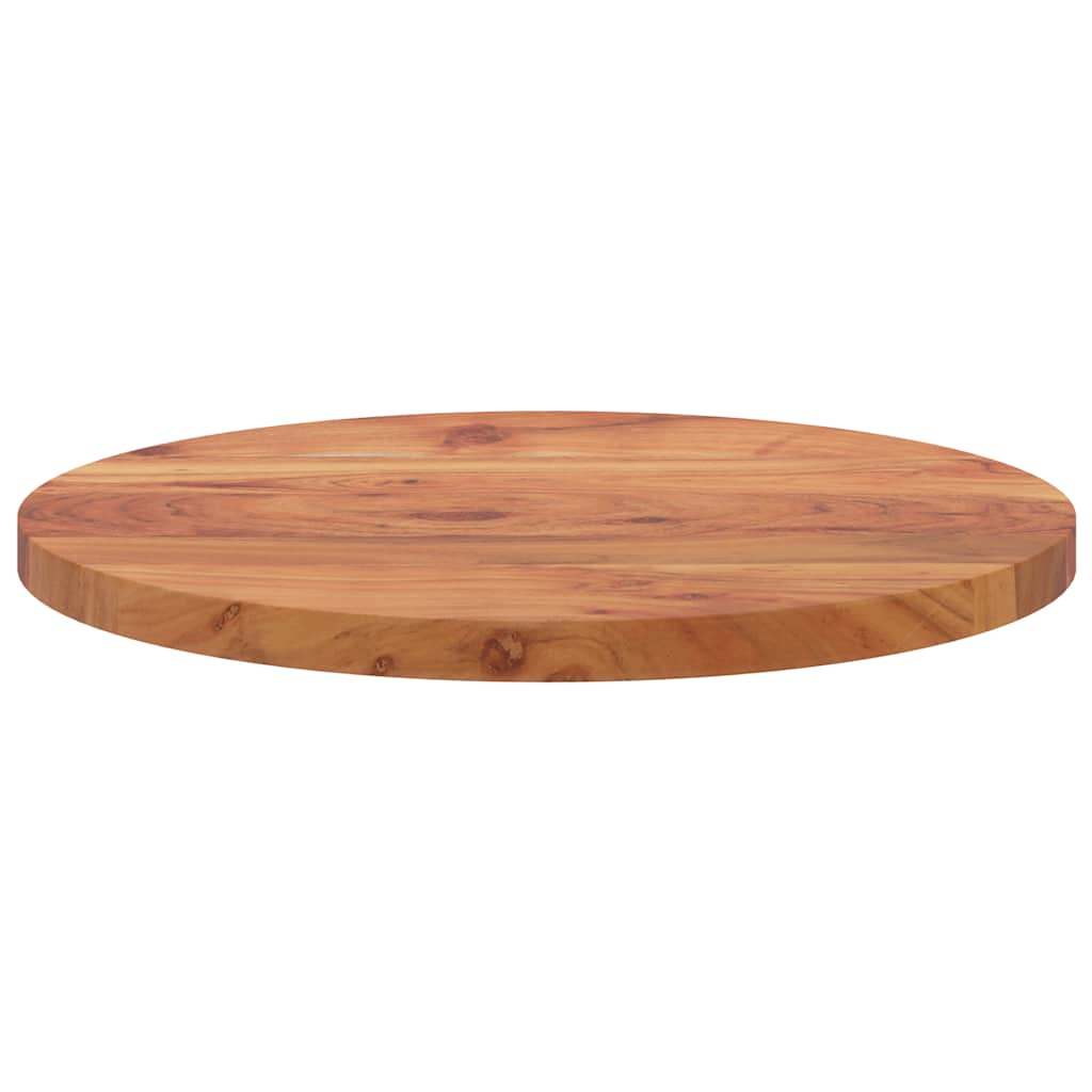 Tischplatte Ø 40x2,5 cm Rund Raues Massives Mangoholz