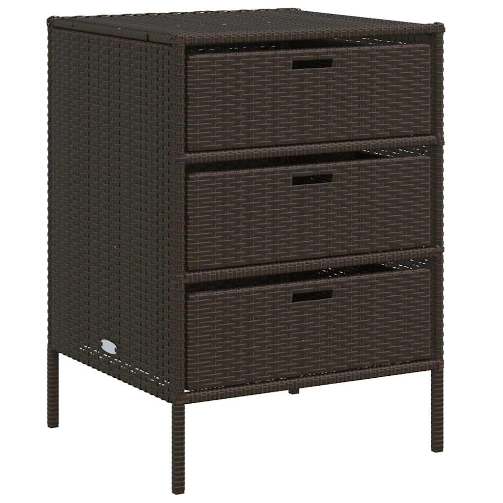 Gartenschrank Schwarz 55x59x80 cm Poly Rattan