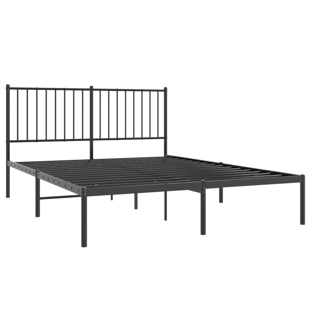 Bettgestell Metall Schwarz 75x190 cm