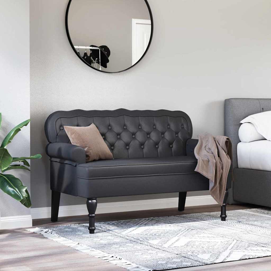 Chesterfield Bank Braun 119,5 x 64,5 x 75 cm Kunstleder