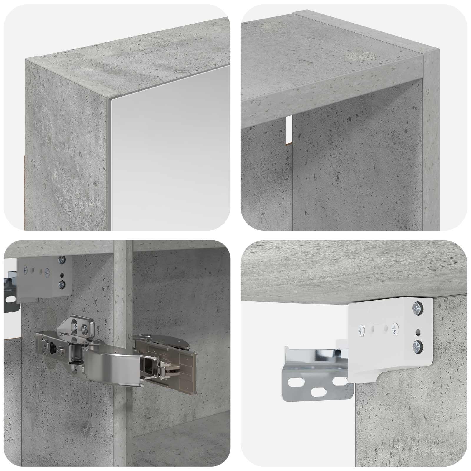Badezimmerschrank-Set 3 pcs 80 x 10,5 x 50 cm Holzwerkstoff