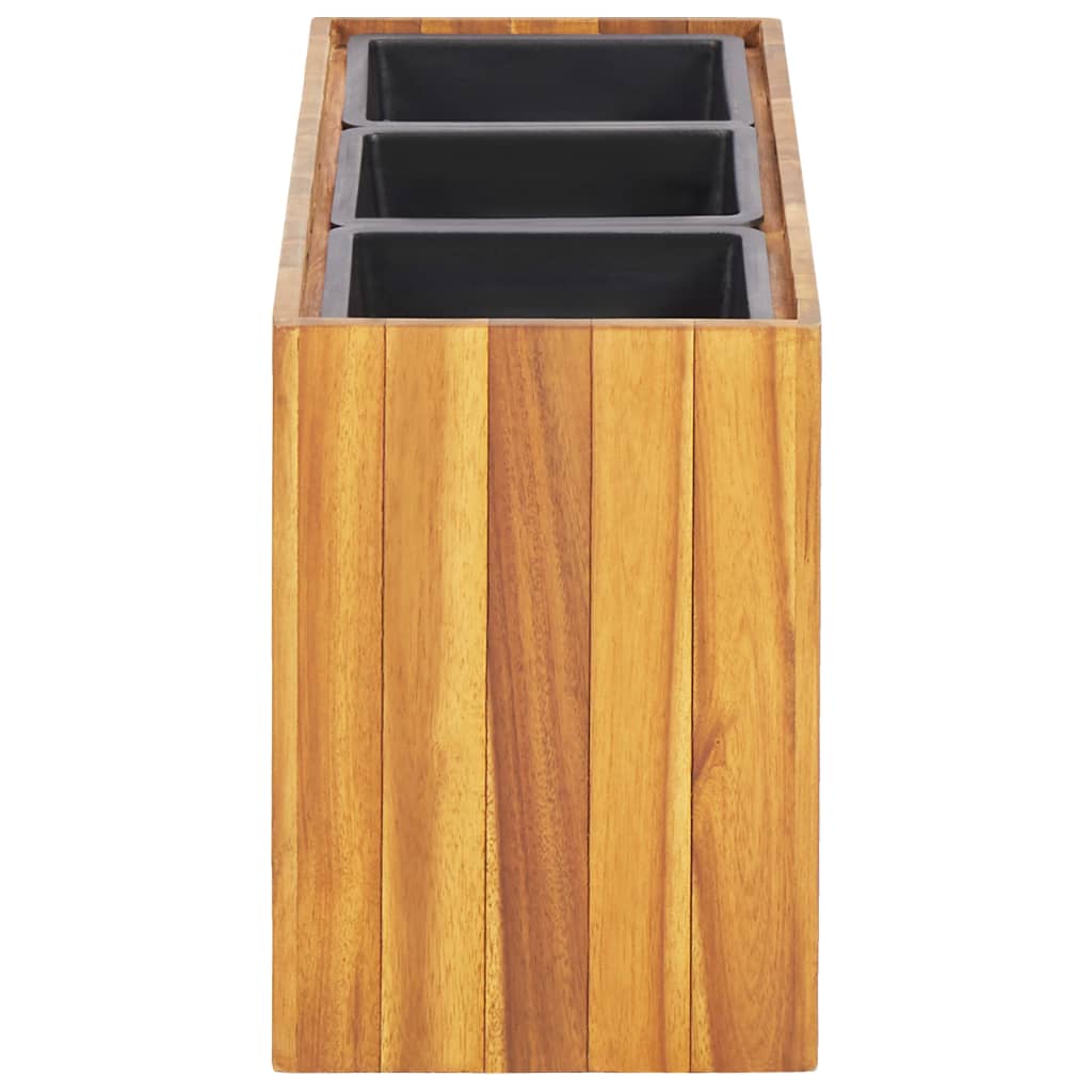 Garten-Hochbeet 24,5x24,5x25 cm Massivholz Akazie