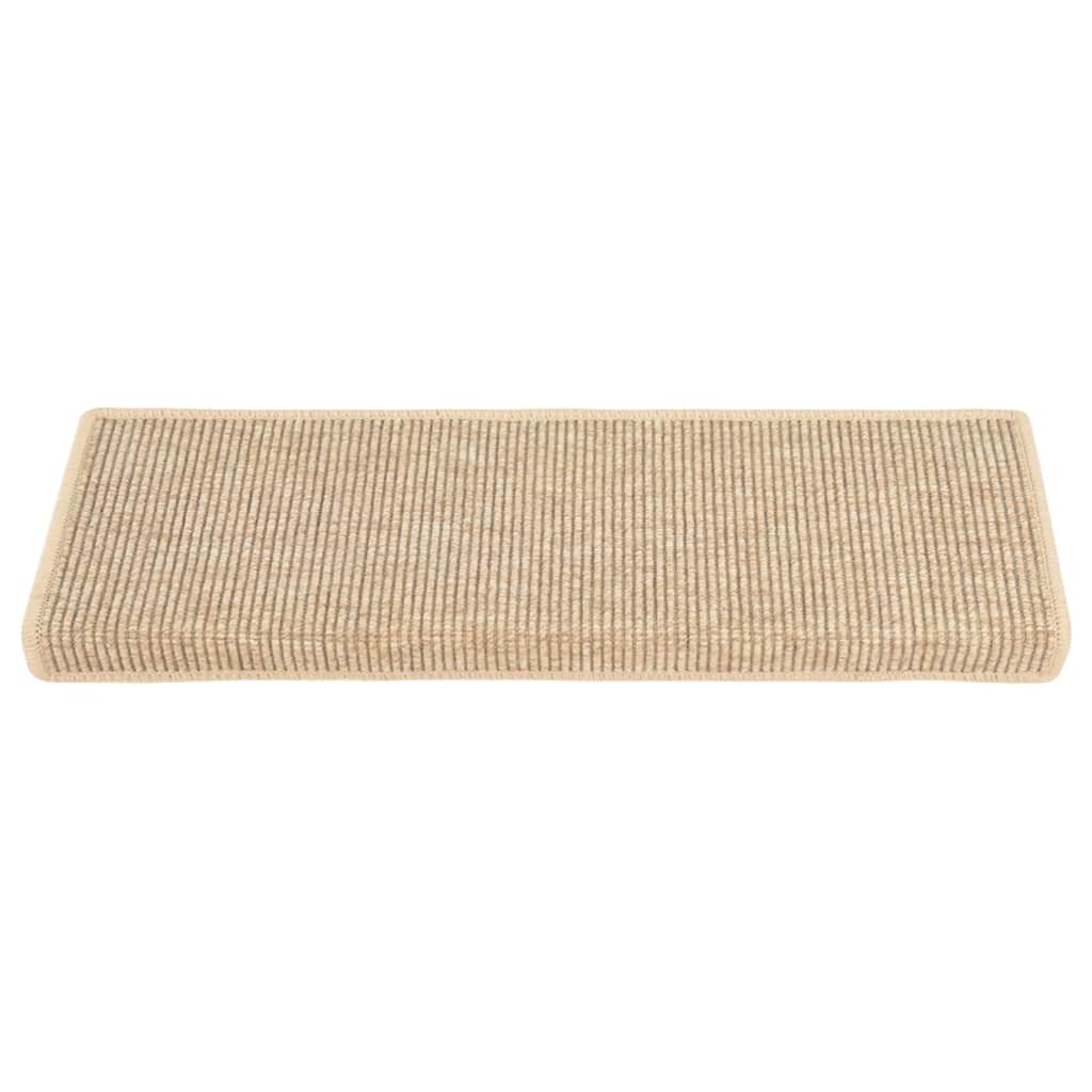 Stufenmatten 15 Stk. 65x21x4 cm Dunkelbeige Rechteckiger Rand