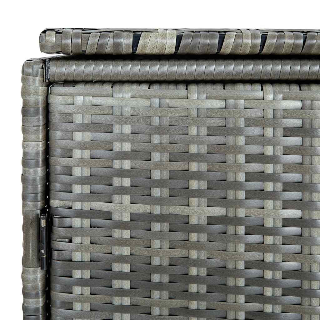 Mülltonnenbox für 2 Tonnen Poly Rattan Schwarz 148x80x111 cm