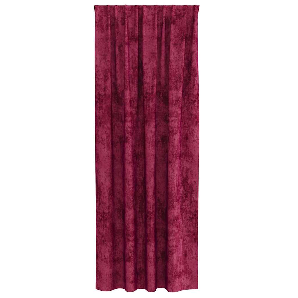 Samtvorhänge mit Vorhängen 2 pcs Weinrot 140 x 140 cm Samt