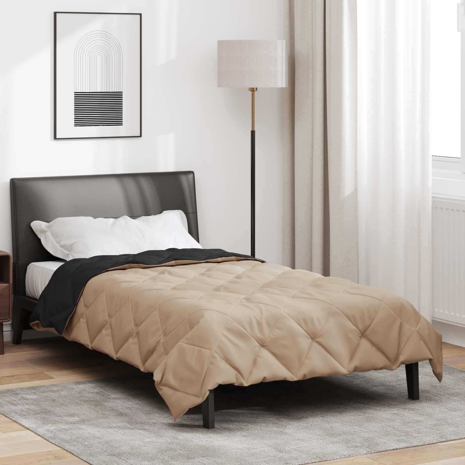Ganzjahresbettdecke Anthrazit 135 x 200 cm Mikrofaser