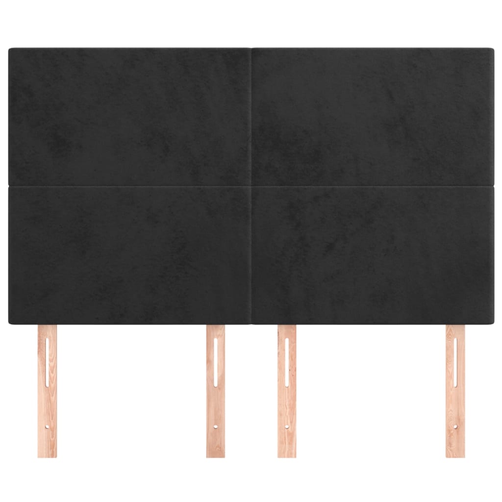 Kopfteil Hellgrau 80x5x118/128 cm Samt