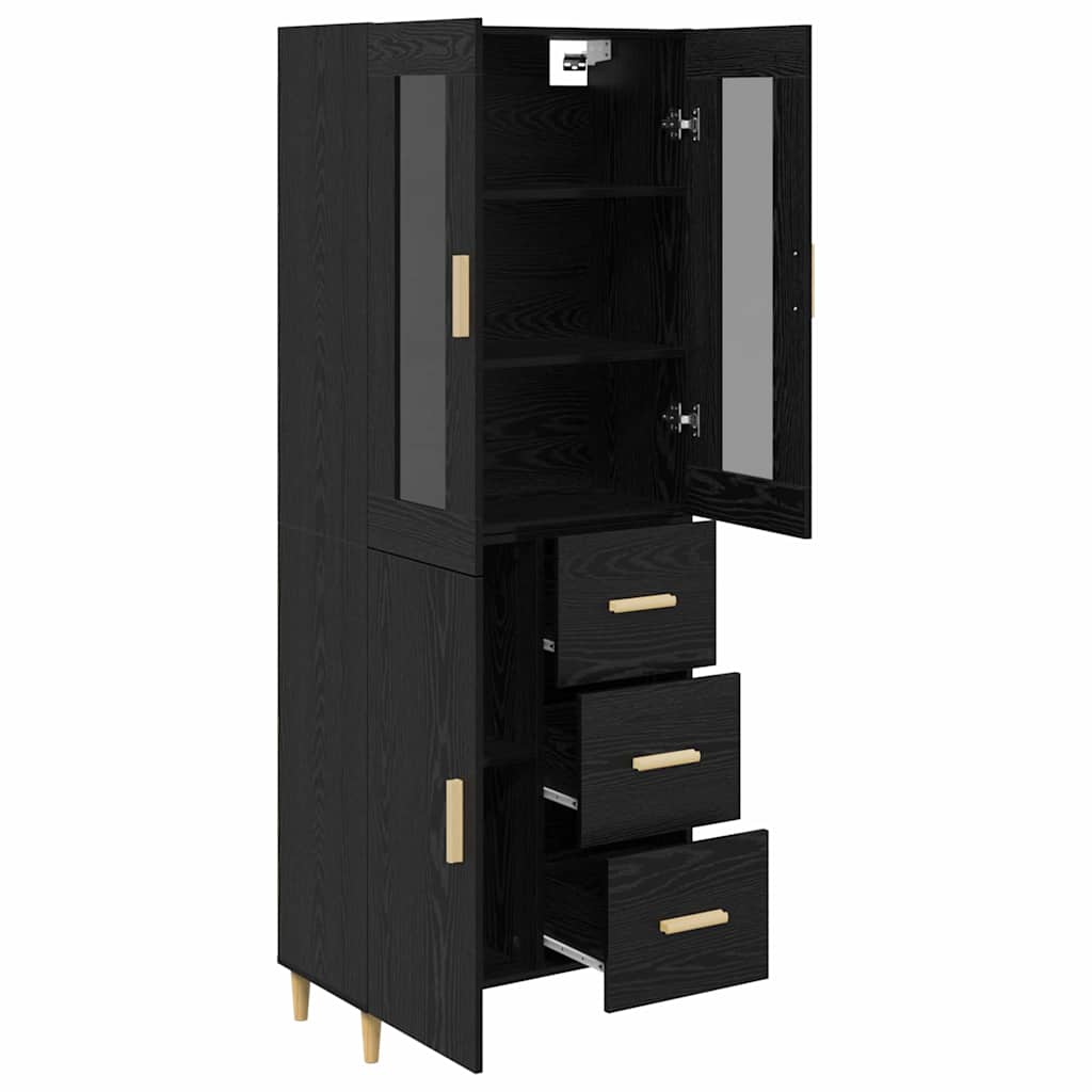 Highboard Altholz 69,5 x 34 x 180 cm Holzwerkstoff