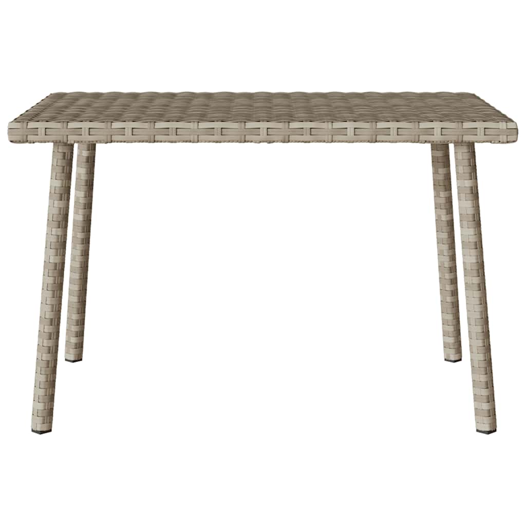 Garten-Couchtisch Rechteckig Schwarz 40x40x37 cm Poly Rattan
