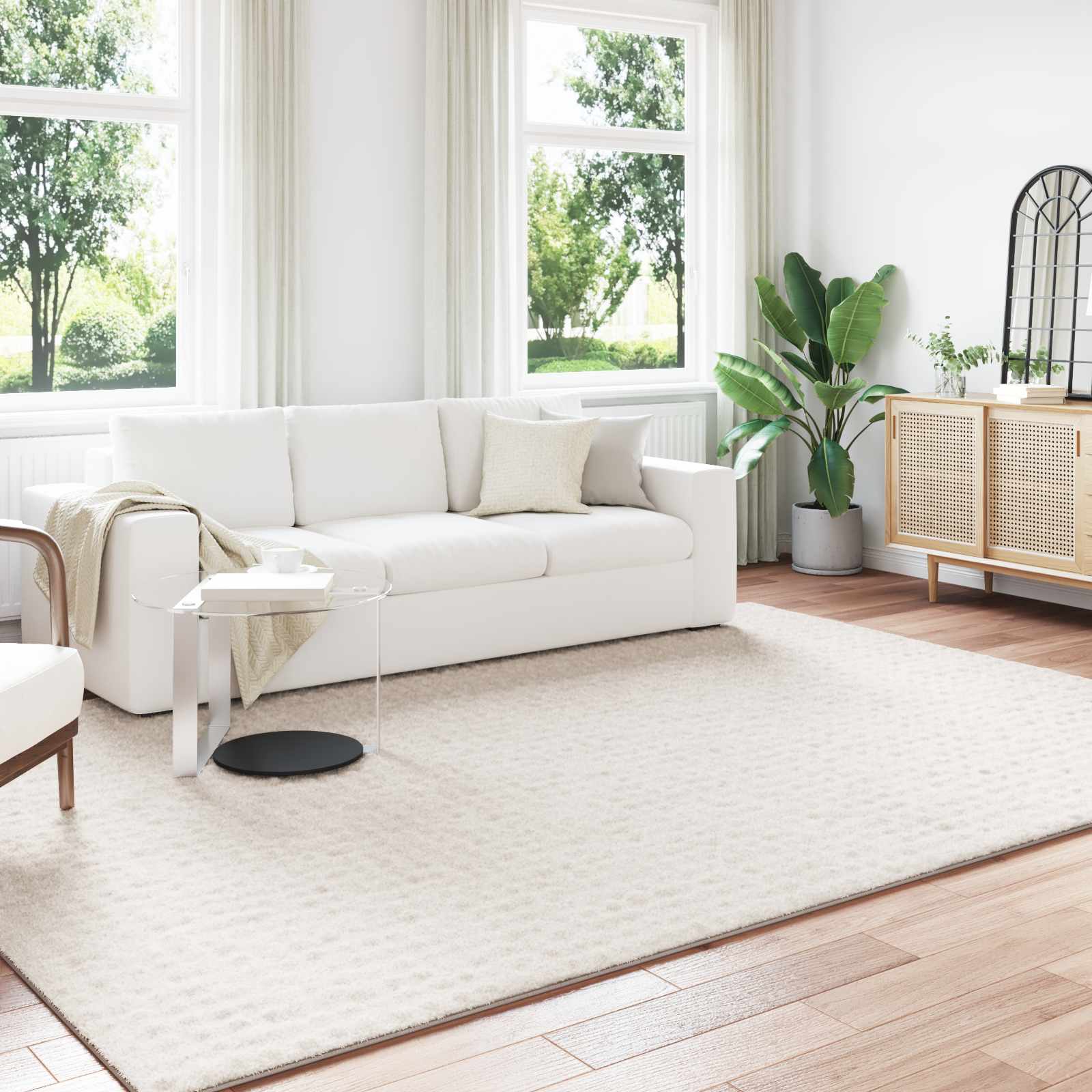 Bereichsteppiche Rechtwinklig SIROLO Creme 150 x 80 cm