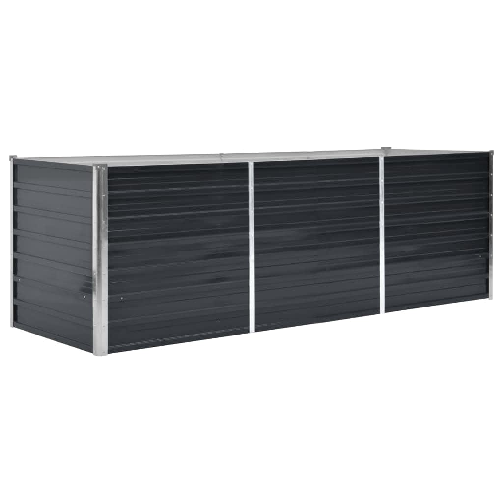 Hochbeet Anthrazit 160 x 80 x 77 cm Verzinkter Stahl