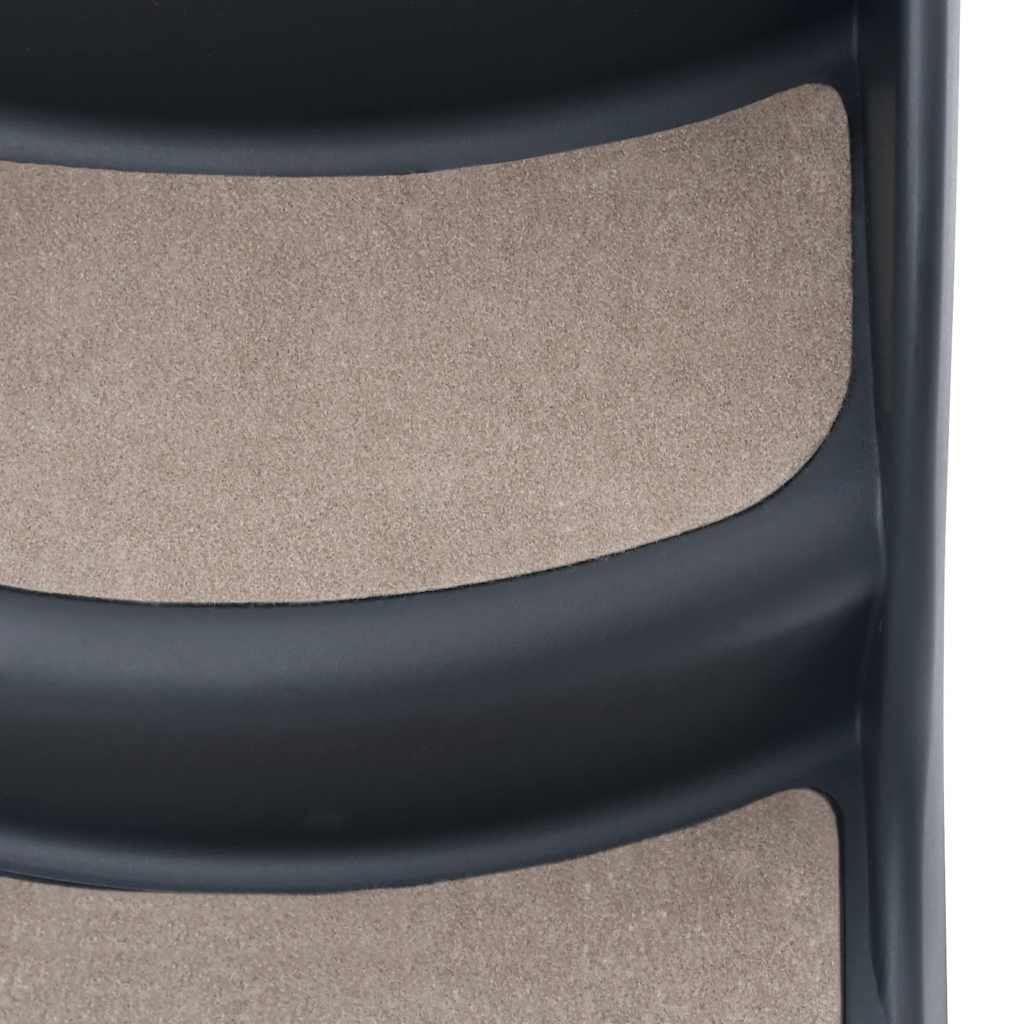 Hundetreppe mit 3 Stufen Klappbar Creme 50x38x38 cm Kunststoff