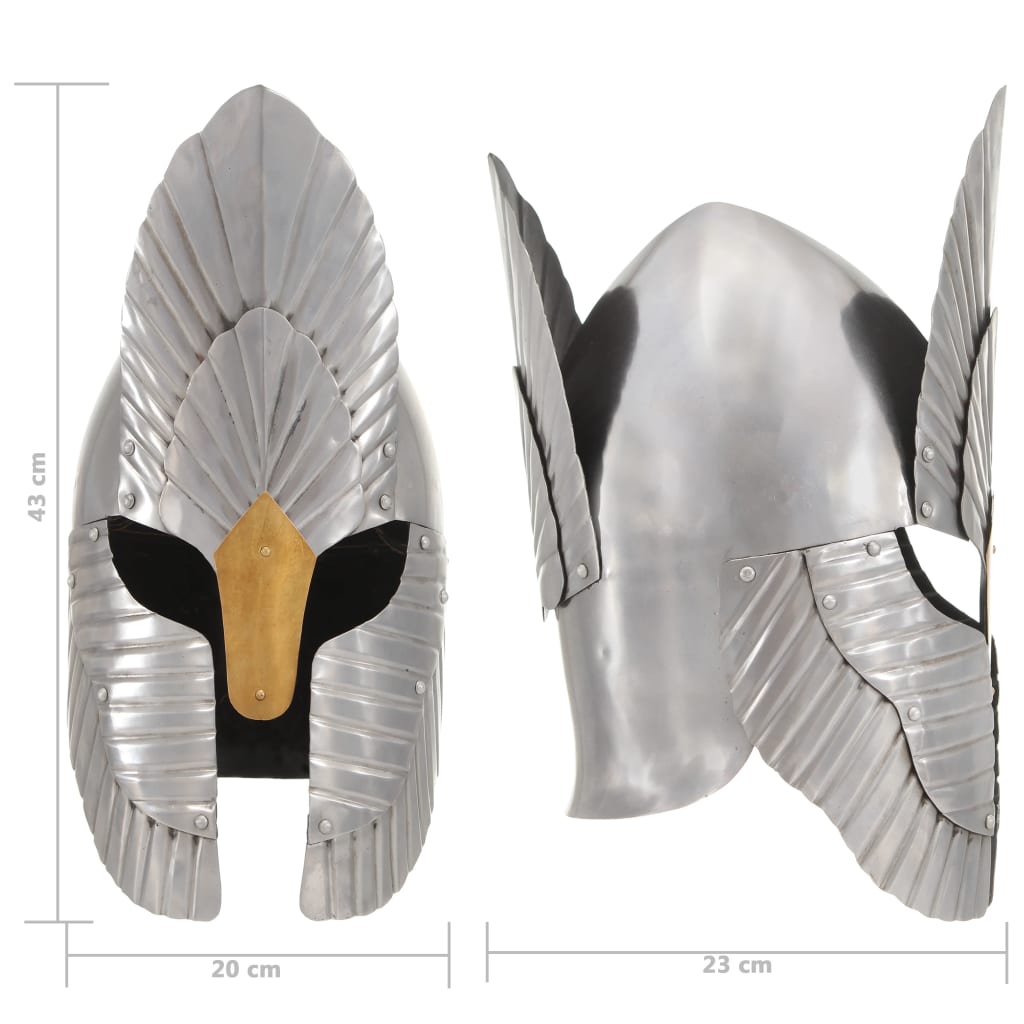 Preußische Pickelhaube Antik Replik für LARP Schwarz Stahl