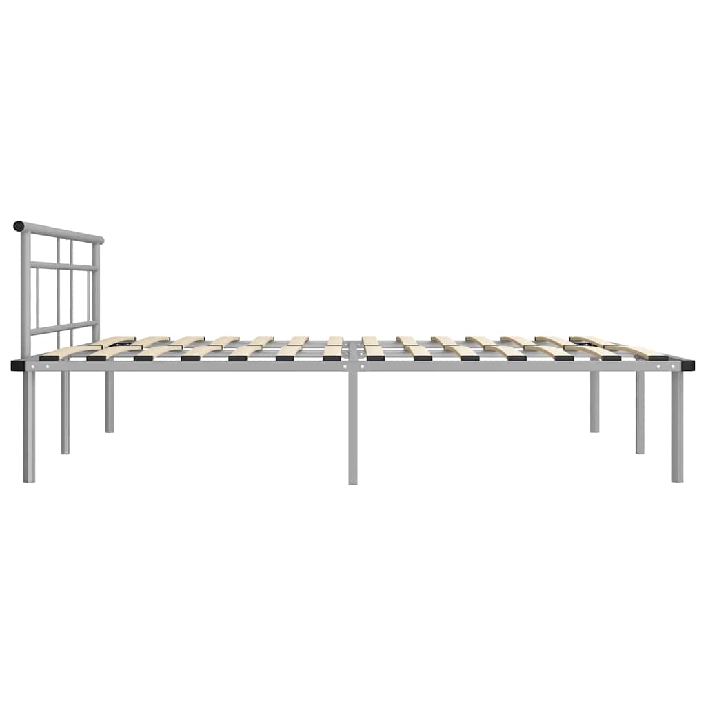 Bettgestell Grau Metall 90x200 cm
